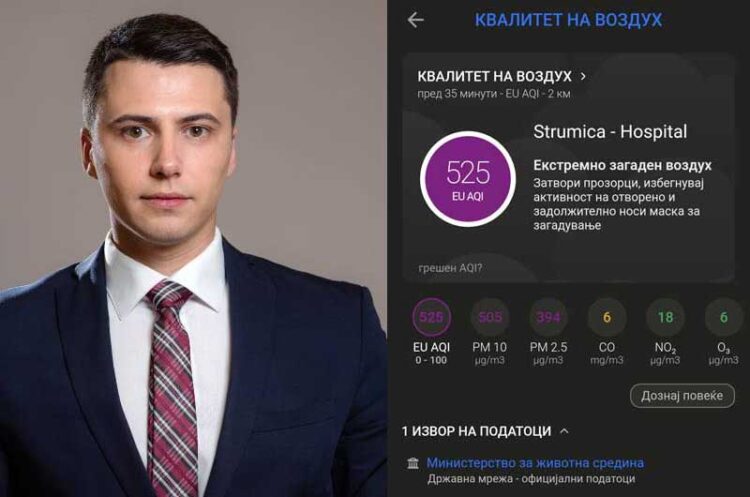 Фејсбук статус на Владимир Ристов: СДСМ ветуваа алпски воздух, но добивме најзагадена Струмица