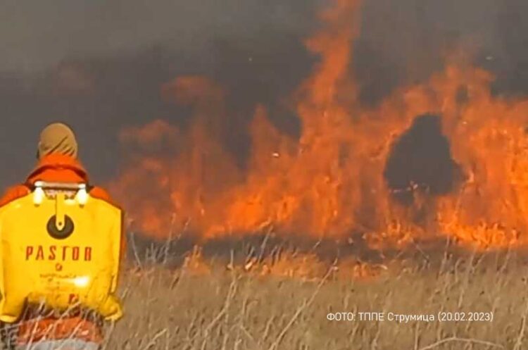 Облак од густ црн чад се гледаше од повеќе точки на Струмица – пожар во месноста Софилар