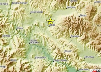 Земјотрес почуствуван во Струмица, епицентарот во близина на Штип