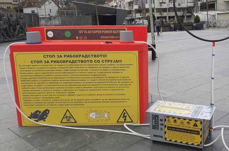 Со креативен активизам против рибокрадството во струмичко со употреба на струја