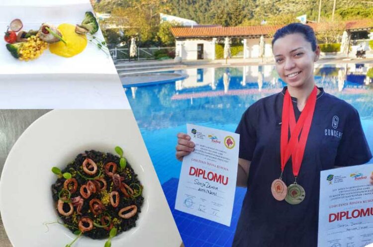Младата струмичанка Семија Демова се закити со злато и бронза на кулинарски натпревар во Црна Гора