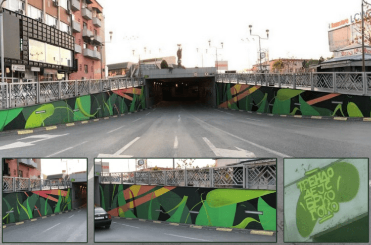 Центарот на Струмица разубавен со мурал: Да зачуваме што повеќе зелени површини