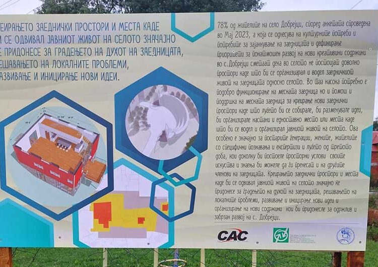 Поставени табли со идејни решенија на приоритетите на жителите од село Добрејци