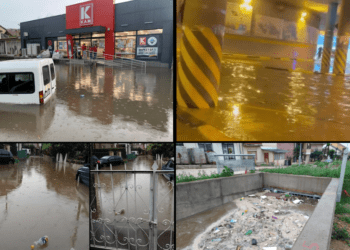 Поплавени улици, дворови, подруми во Струмица, најави за нови поројни дождови ноќва