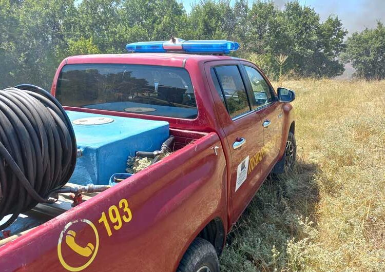 Голем пожар кај Костурино, 15-тина пожарникари се обидуваат да го изгаснат