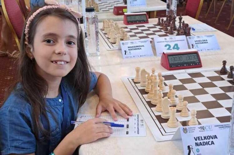 Победа на 8-годишната Надица Велкова од ШК „Цареви Кули“ на Европското шаховско првенство во Романија