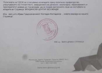 Унијата на млади сили реагира на отворањето на новиот Младински центар – МЛАДИНСКИ ЦЕНТАР БЕЗ МЛАДИ!