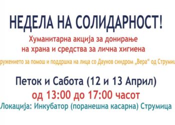Во петок и сабота Хуманитарна акција на Здружението „ВЕРА“