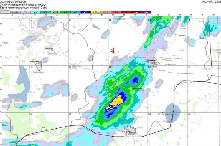 УХМР: Нестабилна облачна маса се движи кон Струмица