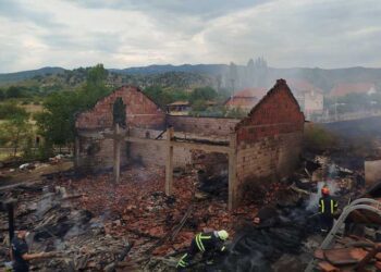 Пожарот во Ново Село е целосно ликвидиран, екипа од пожарникари вечерва останува на местото