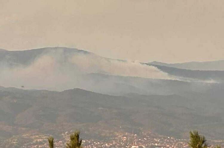Утрово почна гаснењето на пожарот на планината Огражден