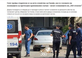 „360 степени“ објави дека жртвата во денешното убиство во Скопје е струмичанец