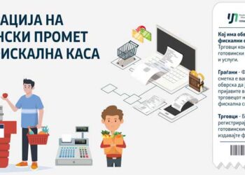 РЕГИСТРИРАЈТЕ ГО ГОТОВИНСКИОТ ПРОМЕТ ПРЕКУ ФИСКАЛЕН СИСТЕМ НА ОПРЕМА (ФИСКАЛНИ КАСИ)