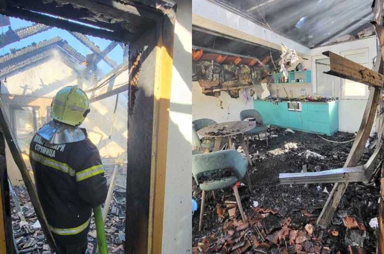 Пожар во куќа во Струмица – изгореа кат и покрив