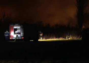 Големиот пожар во близина на Струмица е изгаснат – остануваат пожарникарски и полициски екипи на терен да ја следат состојбата