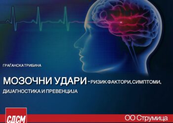 Граѓанска трибина на тема: „МОЗОЧНИ УДАРИ – ризик фактори, симптоми, дијагностика и превенција“