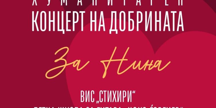 Хуманитарен „Концерт на добрината – За Нина“ во организација на „Елеуса Фондација“