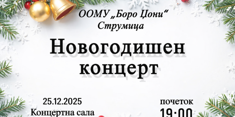 Новогодишен концерт на учениците од ООМУ „Боро Џони“