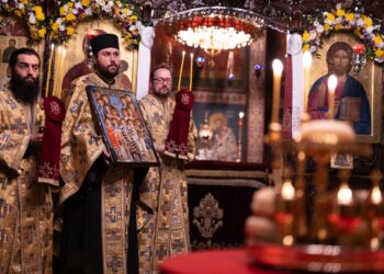 Празнична вечерна богослужба во манастирот на Светите Петнаесет во пресрет на патрониот празник на Струмица