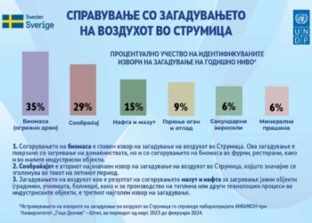 Биомасата и сообраќајот главни извори на загадување на воздухот во Струмица